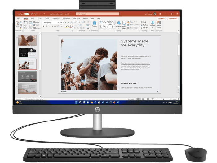 HP ProOne 240 G10 23.8 inch All-in-One Desktop - 23.8-inch - Gray (BK8G7PT)
