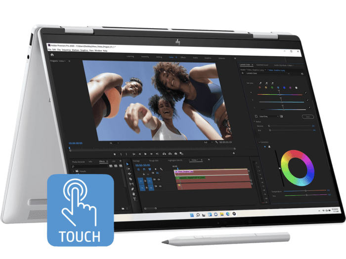 HP Envy x360 14 inch  2-in-1 Laptop 14-fa0888AU, Silver + HP USB-C Dock G5 - 14" - Glacier Silver (9X3E6PA-BN1)