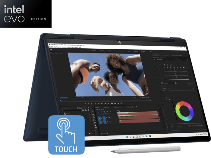 HP Envy x360 14 inch  2-in-1 Laptop 14-fc0888TU, Blue + HP Smart Tank 215 Printer + HP 150 Wireless Mouse - 14" - Athmospheric Blue (9W3G5PA-BN2)