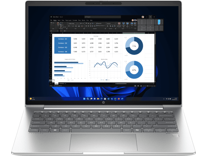 HP ProBook 445 14 inch G11 Business Laptop  Wolf Pro Security Edition, Silver + POLY BW 3220 USB-C HS USB-C/A - 14" - Silver (A6RB8PT-BN)