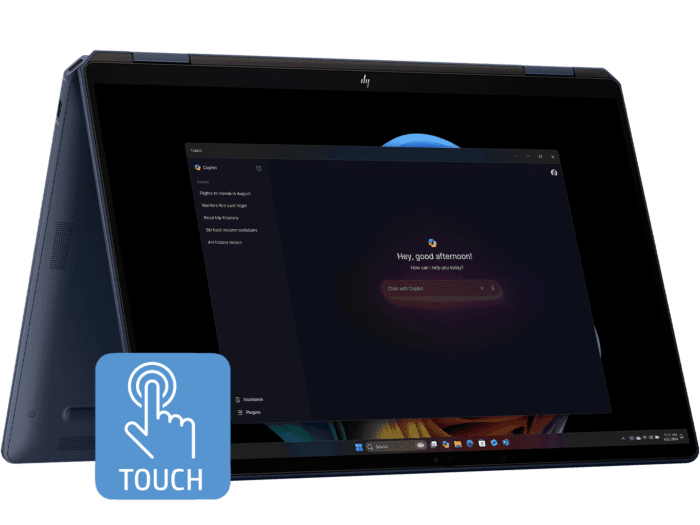 HP OmniBook Ultra Flip 14 inch Laptop -fh0556TU, Blue + HP 150 Wireless Mouse + Flash disk - 14" - Atmospheric blue (B2CQ3PA-BN1)