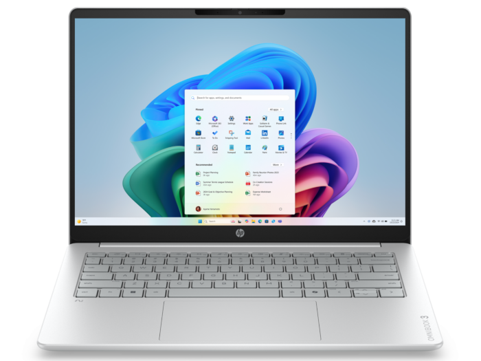 HP OmniBook 3 14 inch Laptop Next Gen AI 14-hs0022TU , Silver - 14" - Glacier silver cover and keyboard frame, glacier gray base (D6UJ4PA)