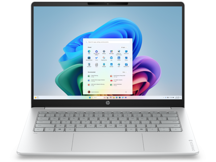 HP OmniBook 3 14 inch Laptop Next Gen AI 14-hv0037AU, Silver - 14" - Glacier silver cover and keyboard frame, glacier gray base (D6UK4PA)
