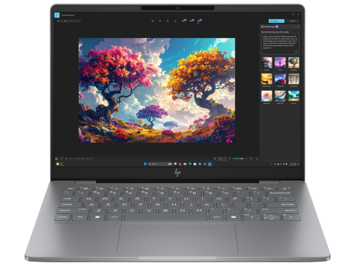 HP OmniBook 7 14 inch Laptop 14-fs0999TU, Silver + HP Smart Tank 215 Printer + HP 150 Wireless Mouse - 14-inch - Meteor silver (C0BA6PA-BN)