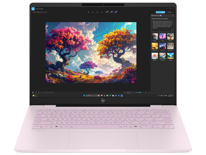 HP OmniBook 7 14 inch Laptop Next Gen AI 14-hg0010TU, Pink - 14" - Powder pink aluminum (D6UJ0PA)
