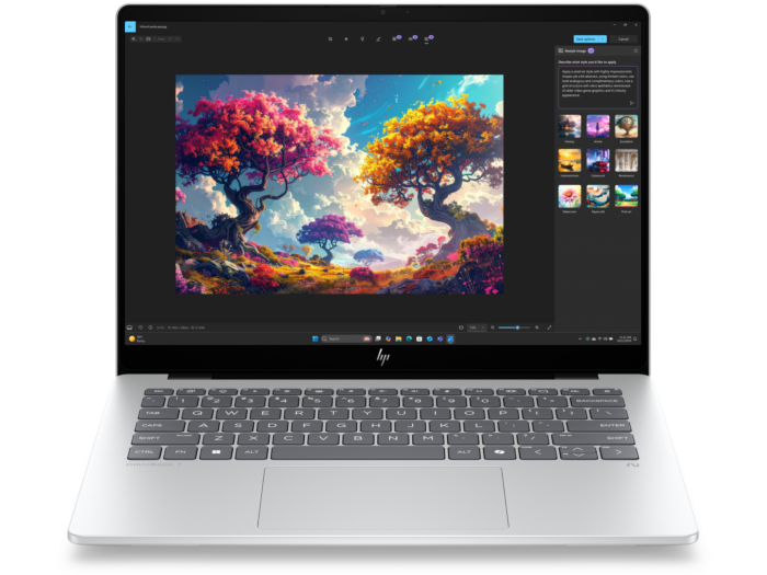 HP OmniBook 7 14 inch Laptop Next Gen AI 14-hg0016TU, Silver - 14" - Glacier silver aluminum (D6UJ2PA)
