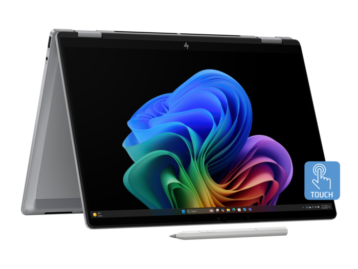 HP OmniBook X Flip 2-in-1 14 inch Laptop Next Gen AI 14-fm0890TU, Silver - 14-inch - Meteor silver aluminum (D7VW7PA)