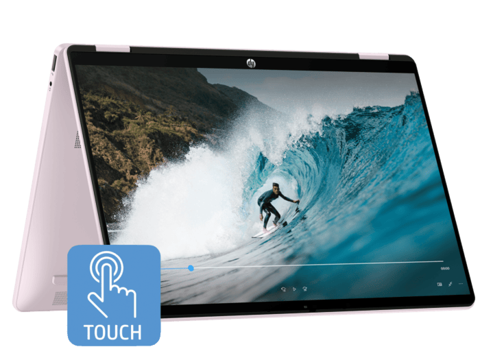 HP OmniBook 5 14 inch Flip 2-in-1 Laptop Next Gen AI 14-km0011TU, Pink - 14" - Powder pink (D6UE1PA)