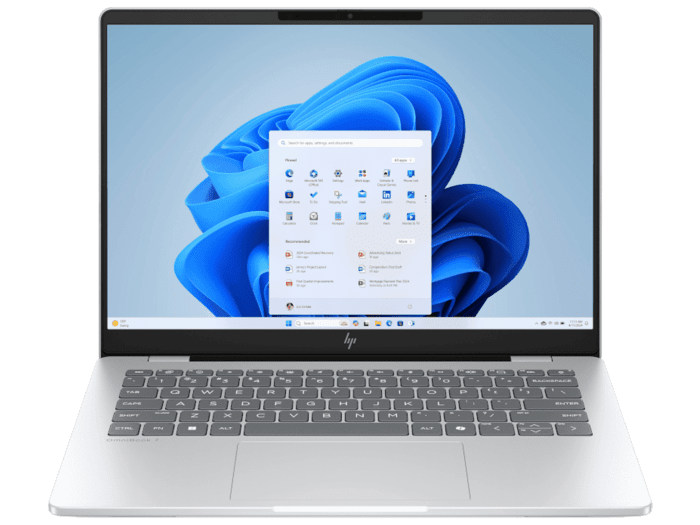 HP OmniBook 7 14 inch Laptop AI 14-fr0222TU, Silver - 14-inch - Glacier silver aluminum (D07C5PA)