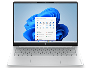 HP OmniBook 3 14 inch Laptop 14-hu0044TU, Silver - 14" - Glacier silver cover and keyboard frame, canvas gray base (D6UD0PA)