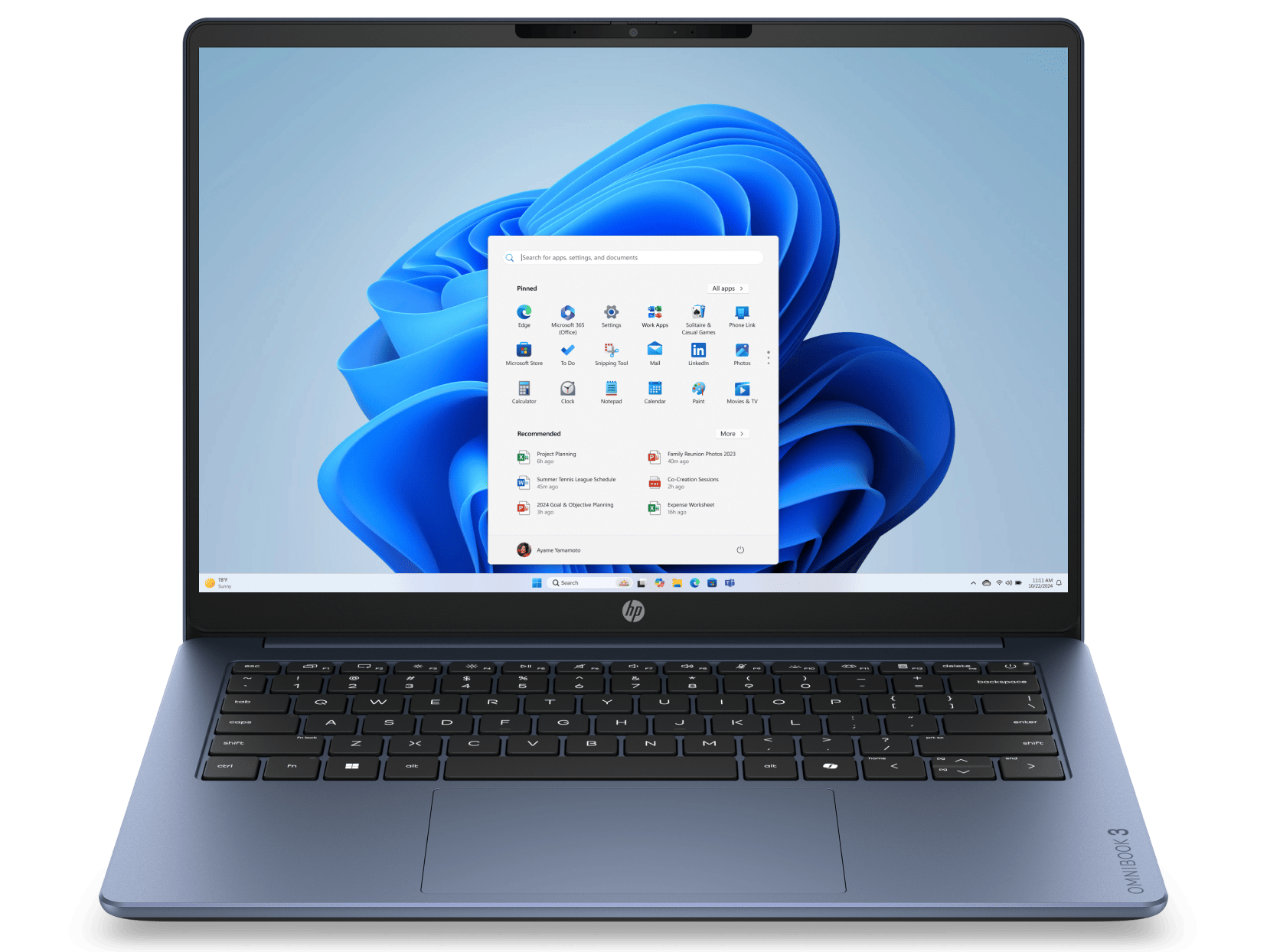 Galeri HP OmniBook 3 14 inch Laptop 14-hu0115TU, Blue