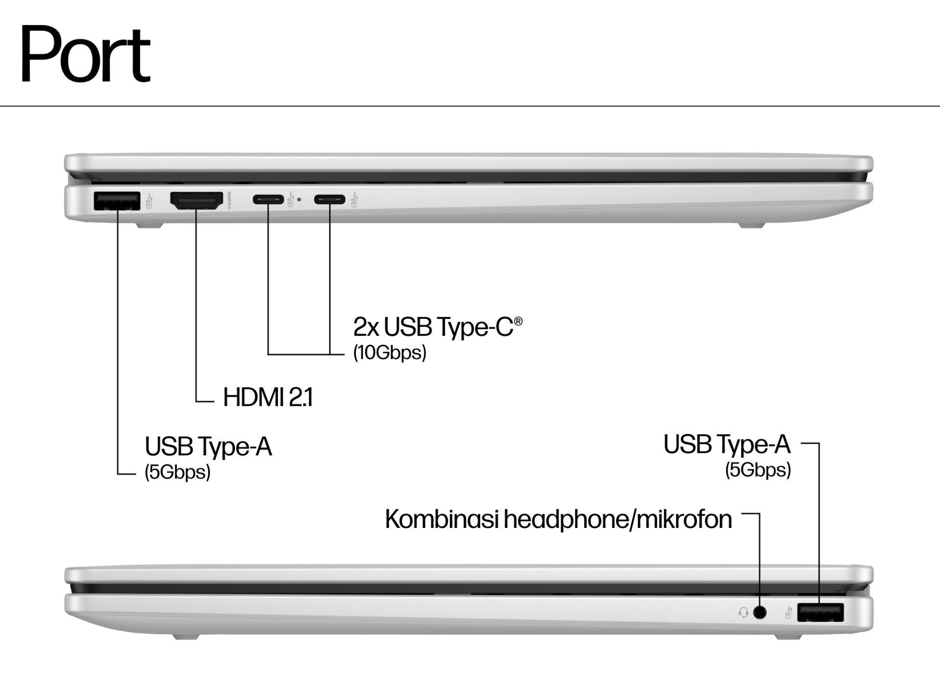HP OmniBook 5 14 inch Flip 2-in-1 Laptop 14-fp0558TU, Silver