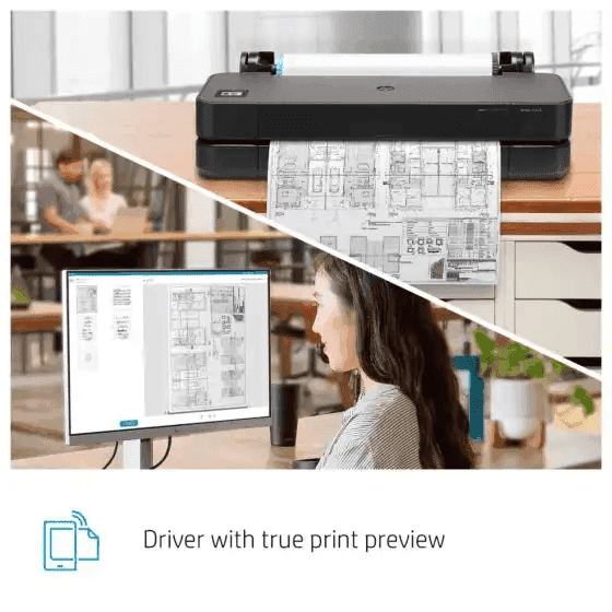 HP DesignJet T250 24-inch Compact Large Format Plotter Printer (up to A1  size) with Mobile Printing - Toko HP.com Indonesia