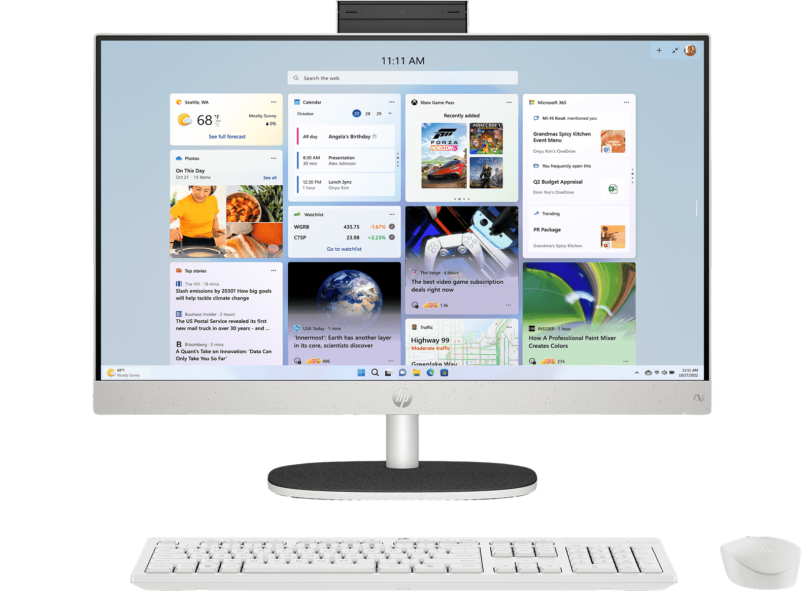 HP 23.8 inch All-in-One Desktop PC Next Gen AI 24-cr2568d - 16 GB