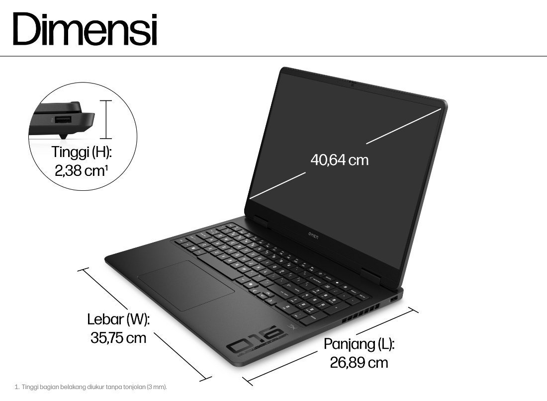 Galeri OMEN Gaming 16 inch Laptop 16-ap0776AX, Black