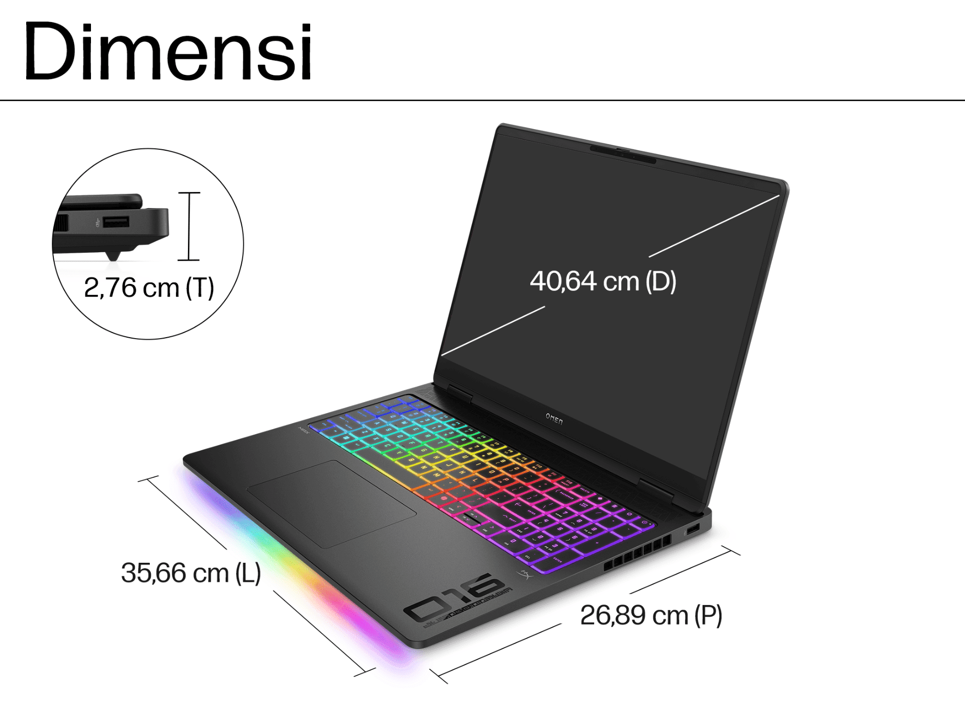 Galeri HP OMEN MAX 16 inch Gaming Laptop 16-ak0775AX, Black