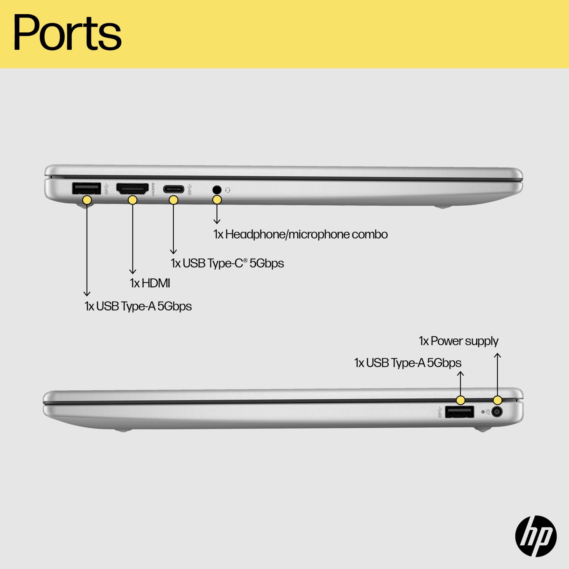 Galeri HP 14 inch Laptop 14-ep0261TU, Silver