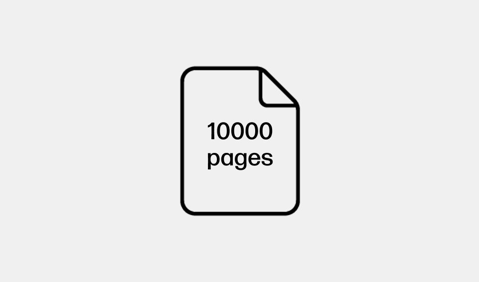 Up to 10000 pages/month